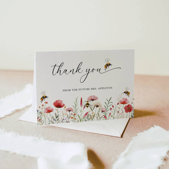 MEANT TO BEE Bridal Shower Thank You Card