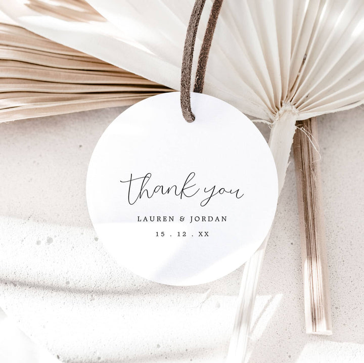 RUSTIC CHIC Thank You Favor Tag