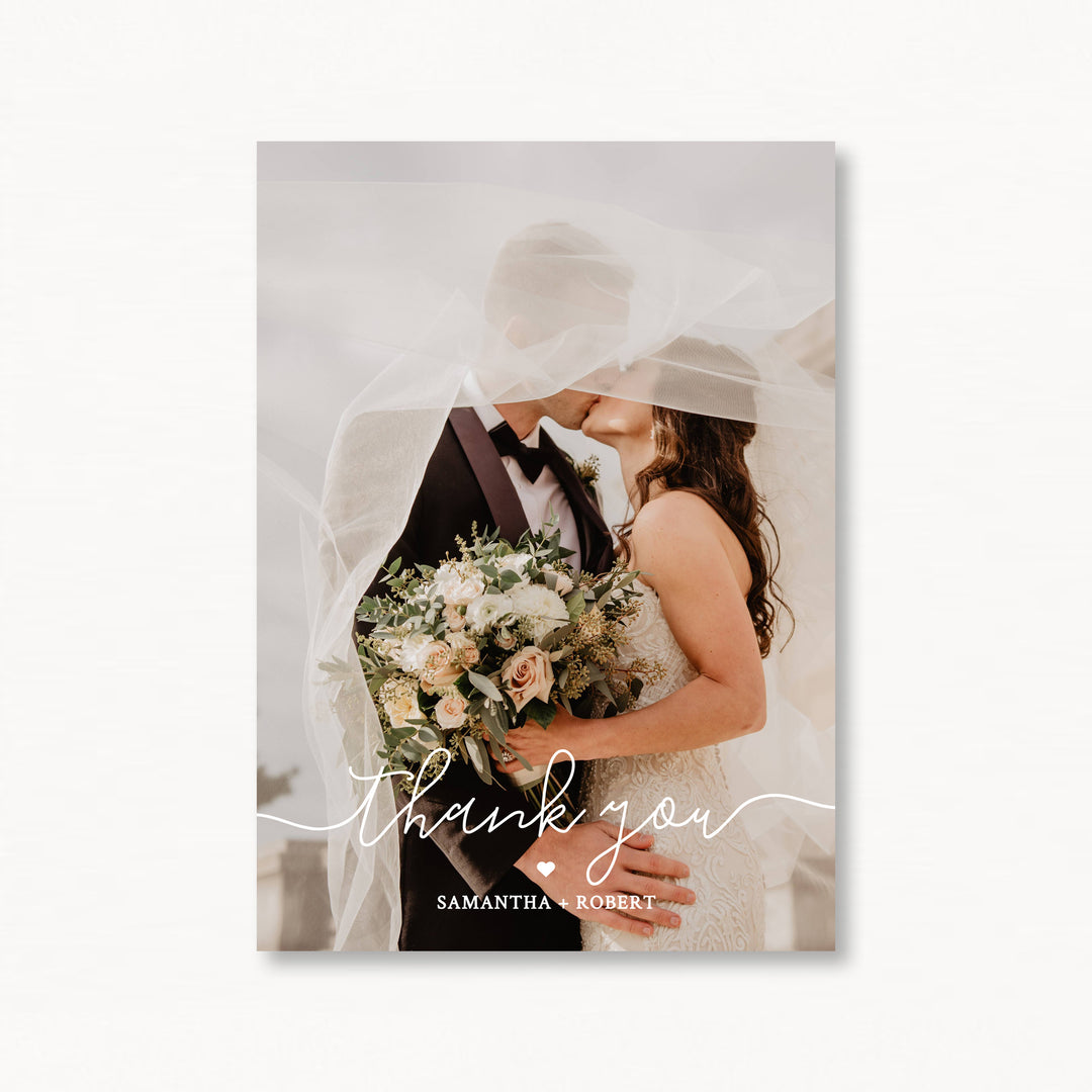 Wedding Thank You Card With Photo