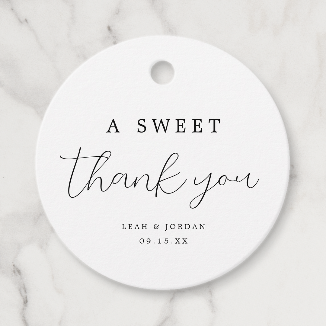 RUSTIC CHIC A Sweet Thank You Wedding Favor Tags