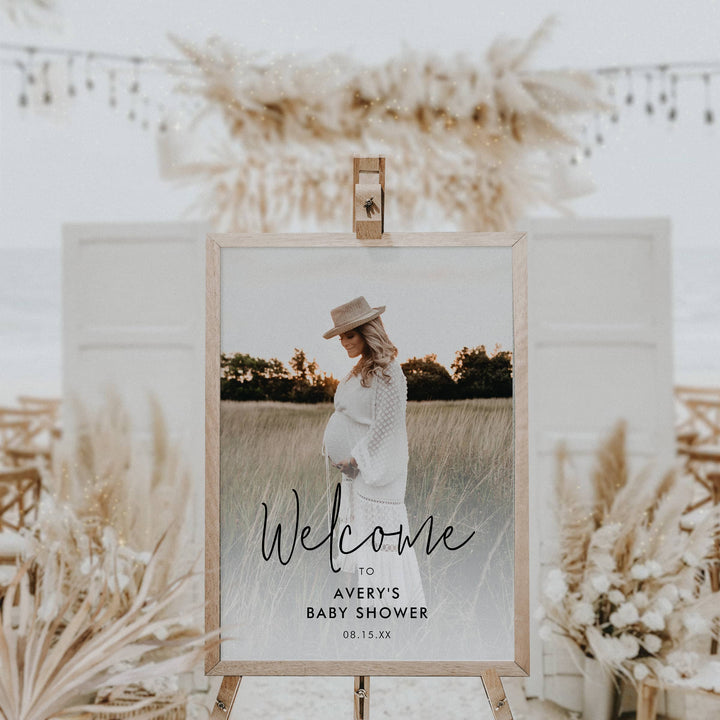 MODERN PHOTO Baby Shower Welcome Sign