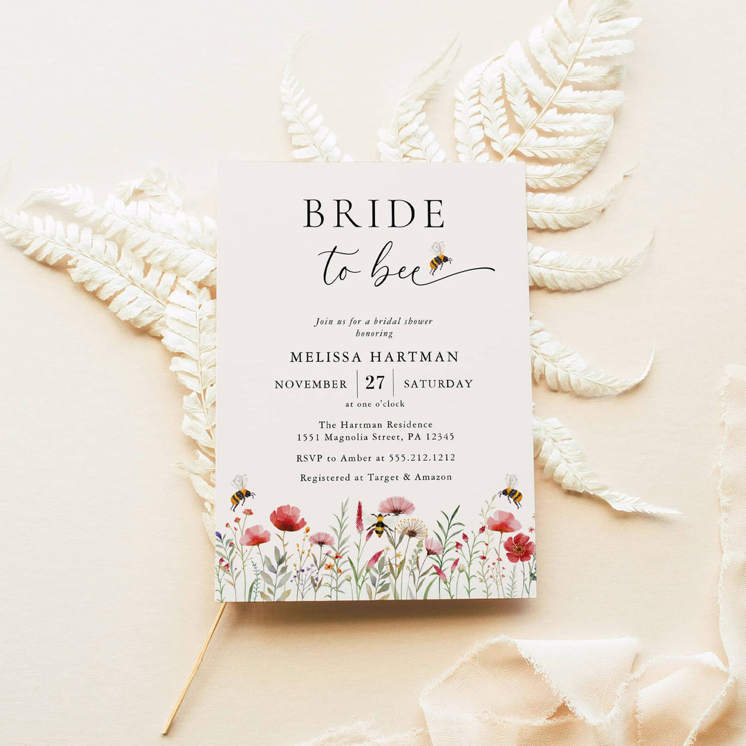 MEANT TO BEE Bridal Shower Invitation