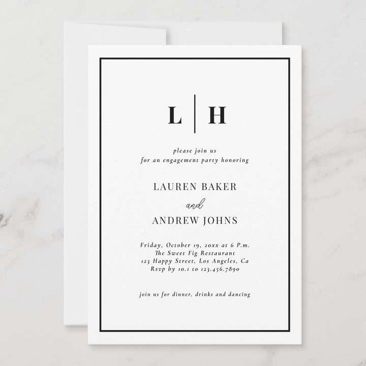 CLASSIC Engagement Party Invitations
