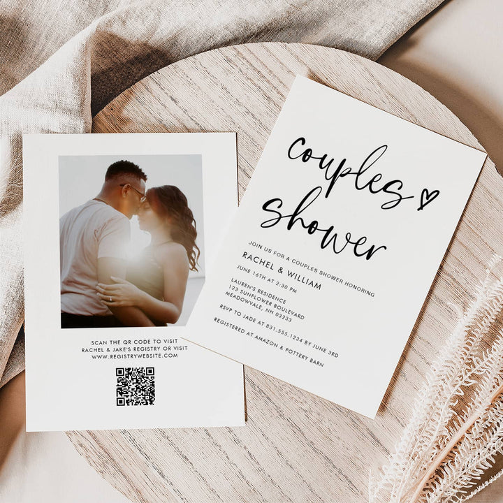 Boho Heart Couples Shower Invitation