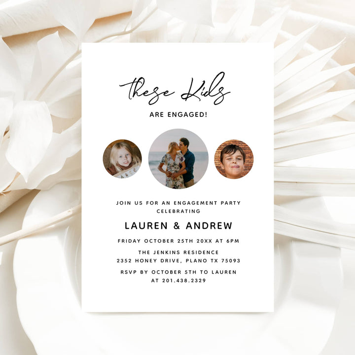 THESE KIDS ARE ENGAGED Engagement Party Invitation