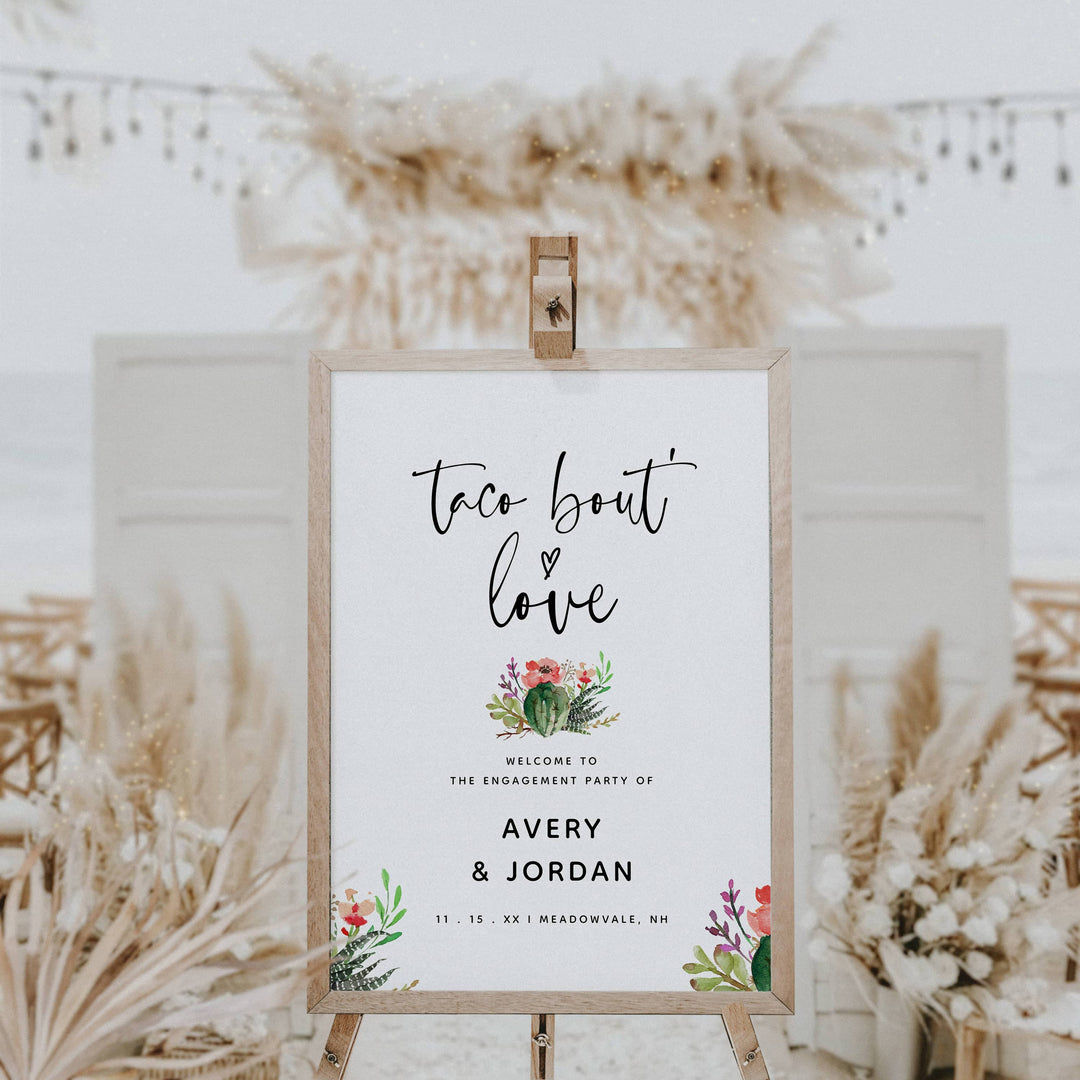 TACO BOUT LOVE Engagement Party Welcome Sign