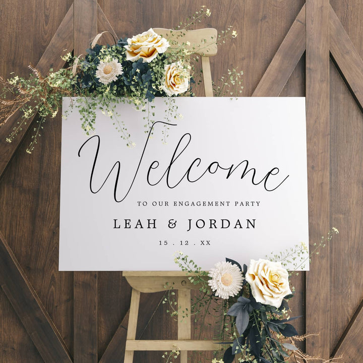 RUSTIC CHIC Engagement Party Welcome Sign
