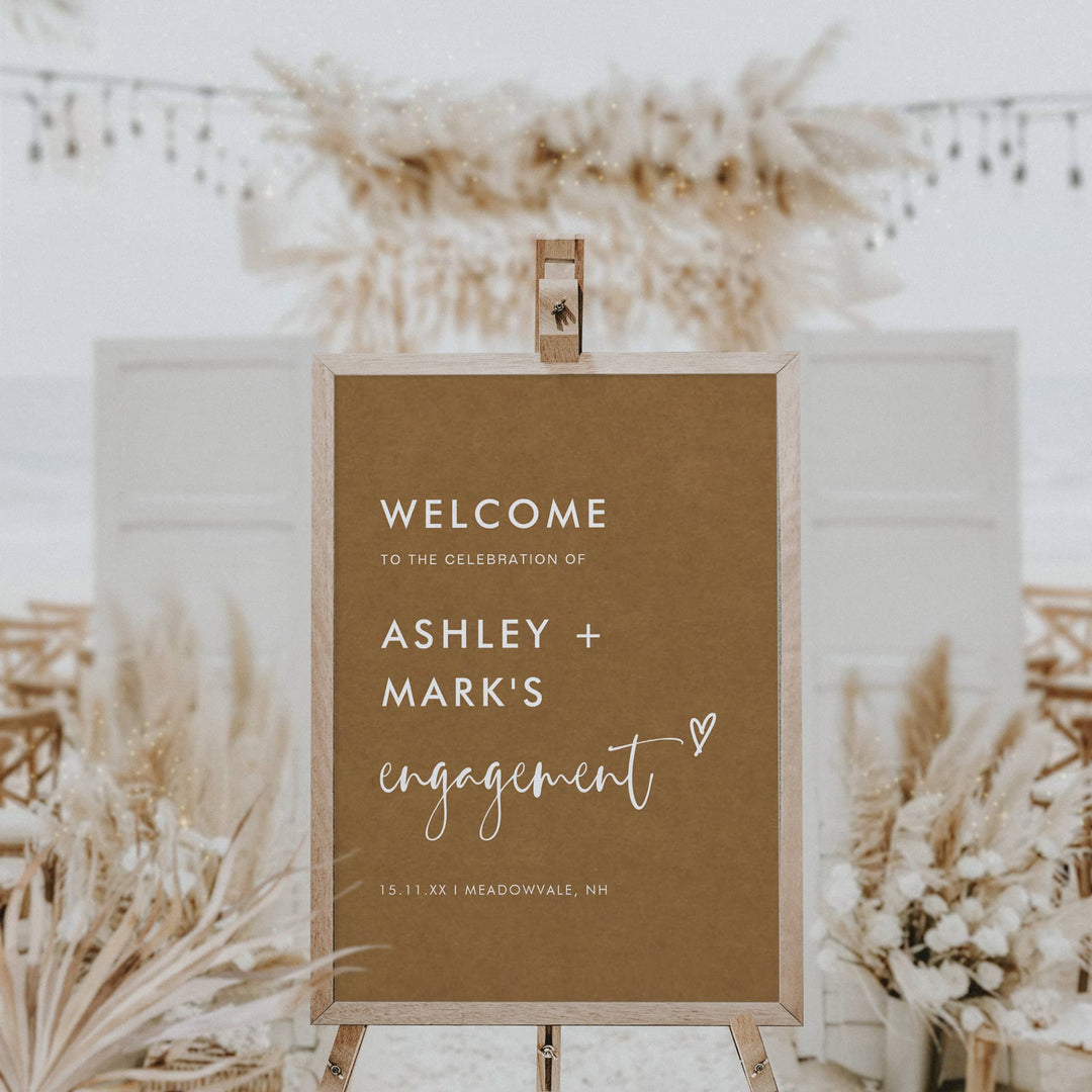 RUSTIC KRAFT Engagement Party Welcome Sign