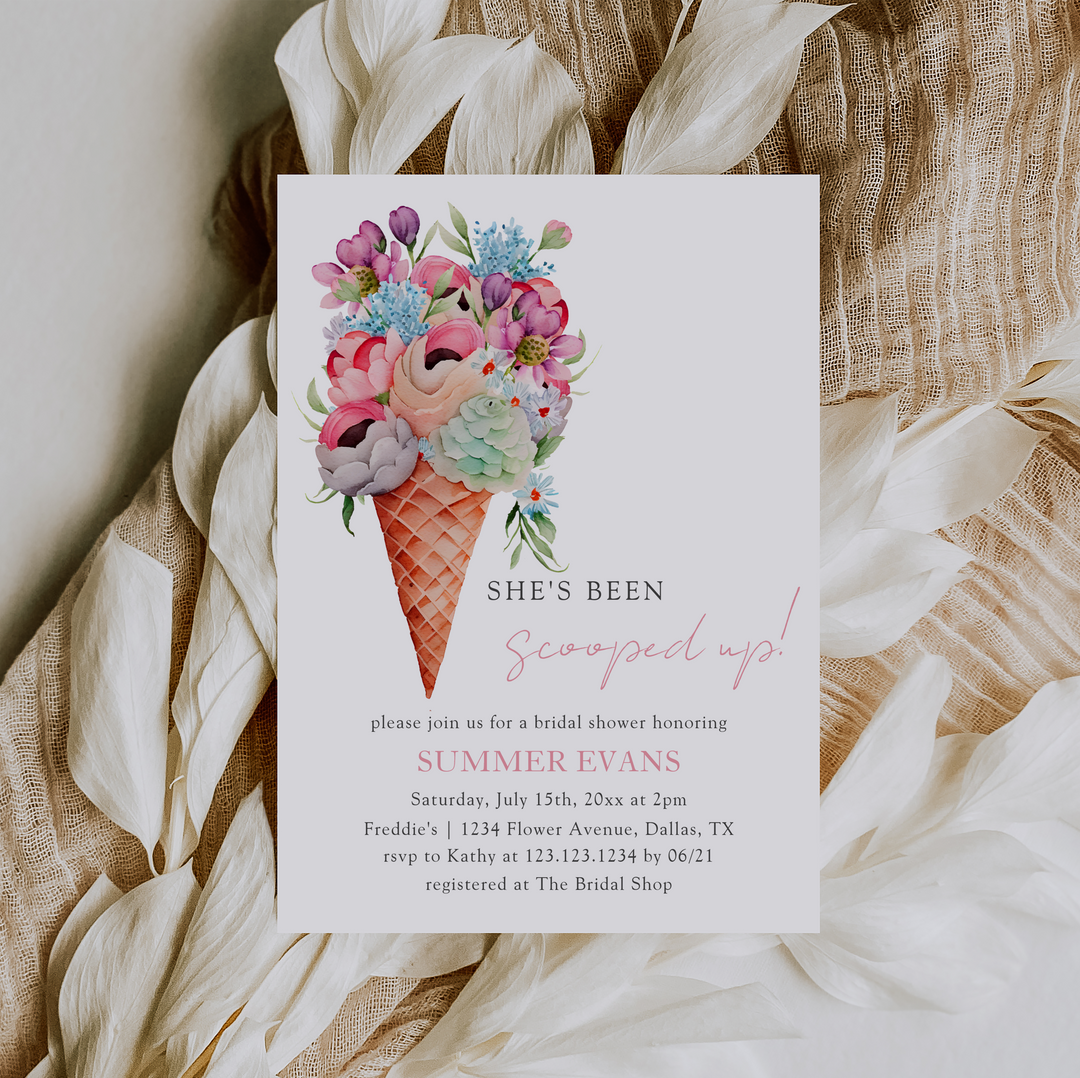 SCOOPED UP Bridal Shower Invitation
