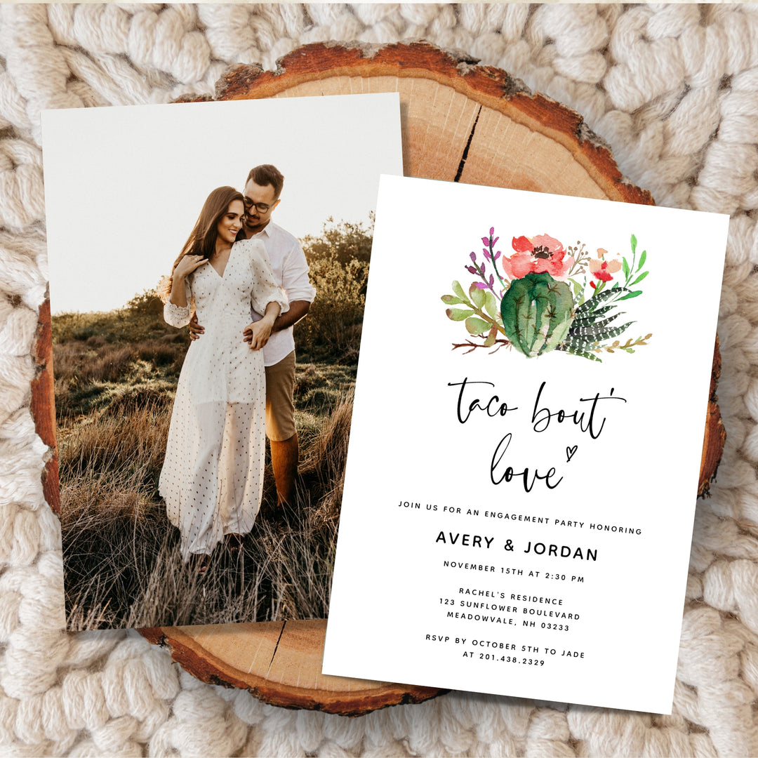 TACO BOUT LOVE Engagement Party Invitation