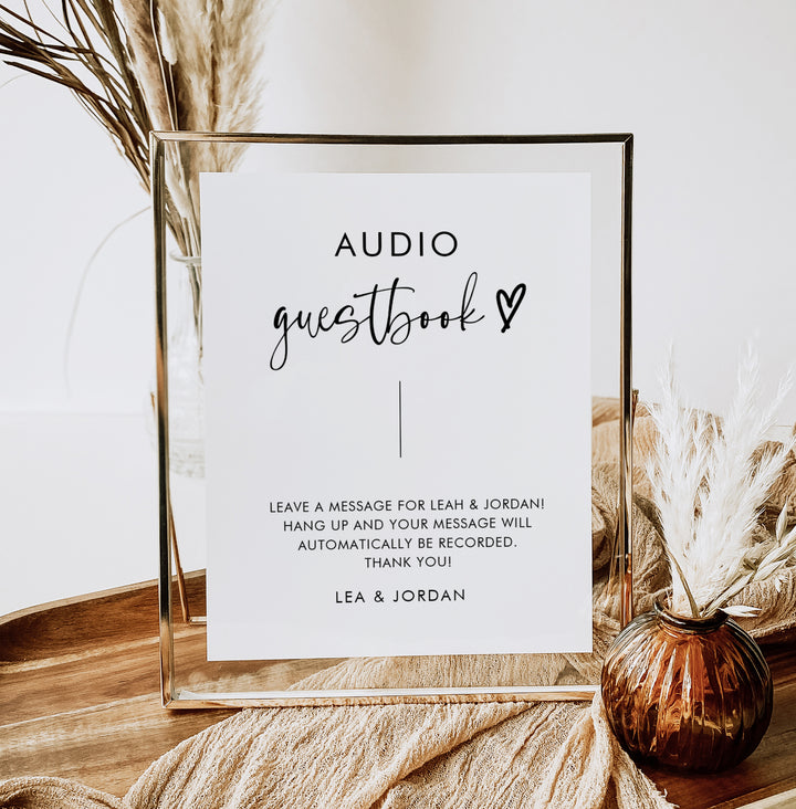 BOHO HEART Audio Guestbook Sign