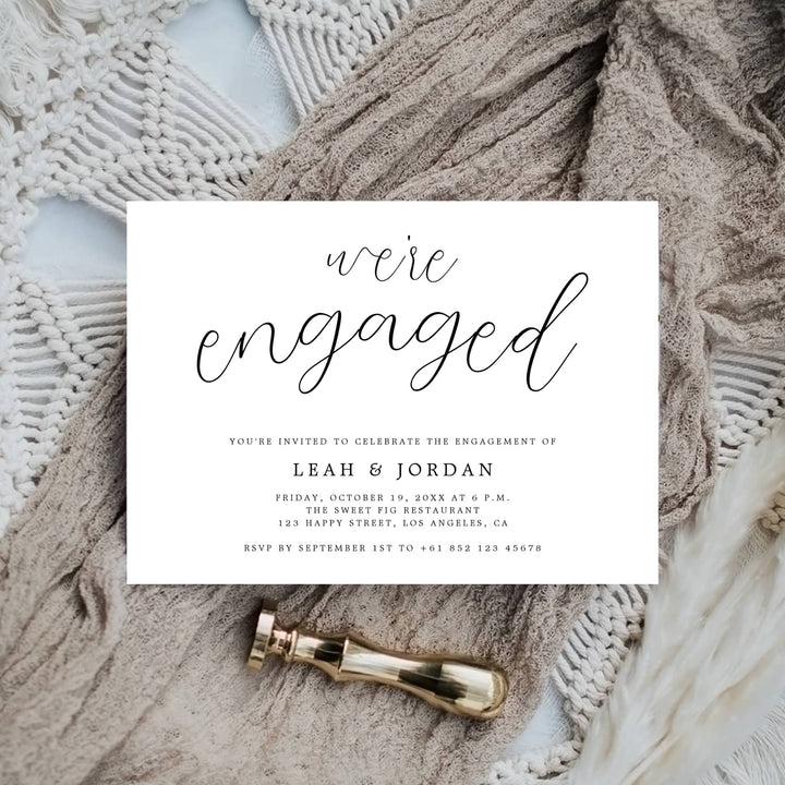 RUSTIC CHIC Engagement Party Invitation