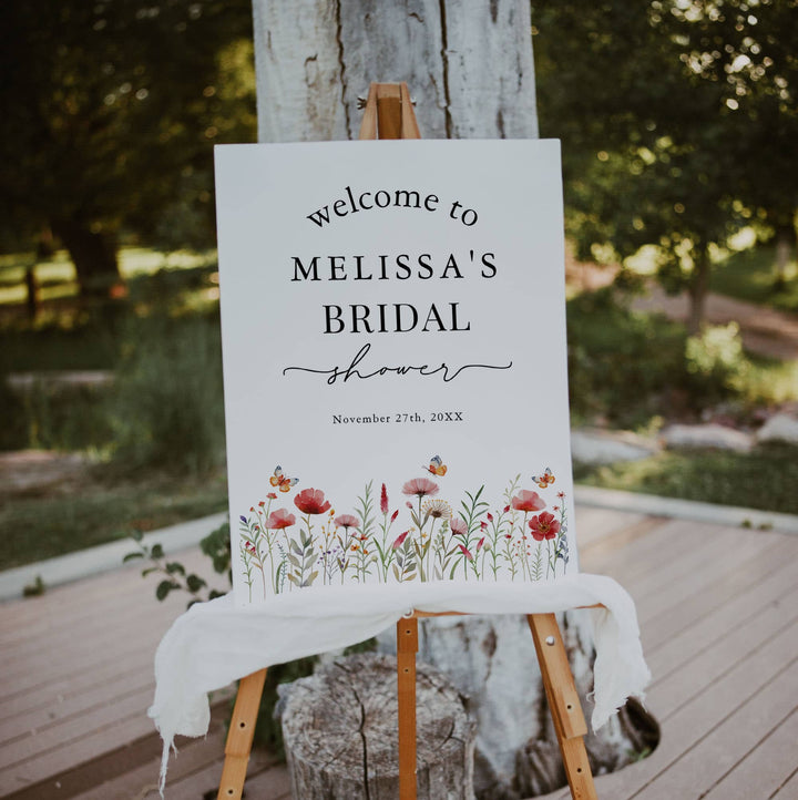 WILDFLOWERS Bridal Shower Welcome Sign