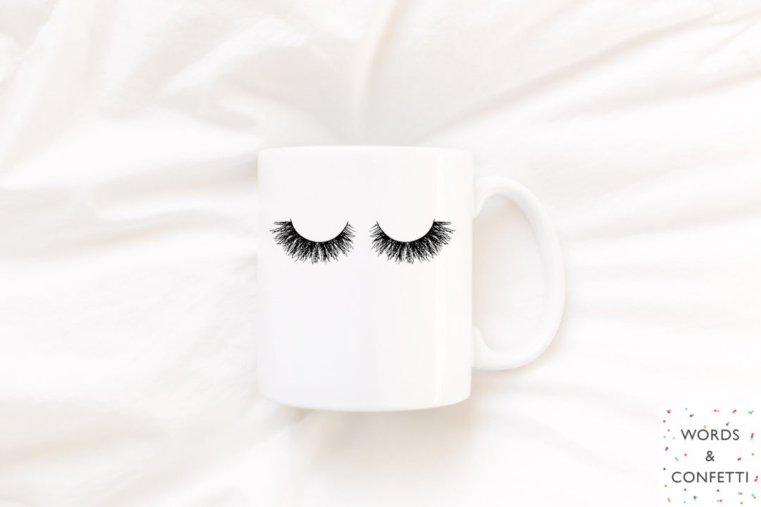 Makeup Mug, Makeup Coffee Mug, Eyelashes Mug, Inspirational Mug, Mascara, Make Up Gift