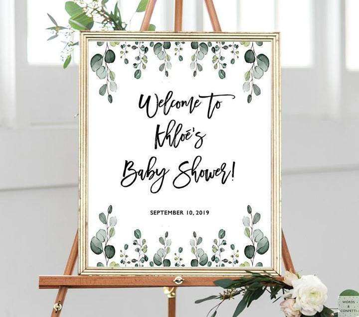 greenery-baby-shower-welcome-sign-words-and-confetti