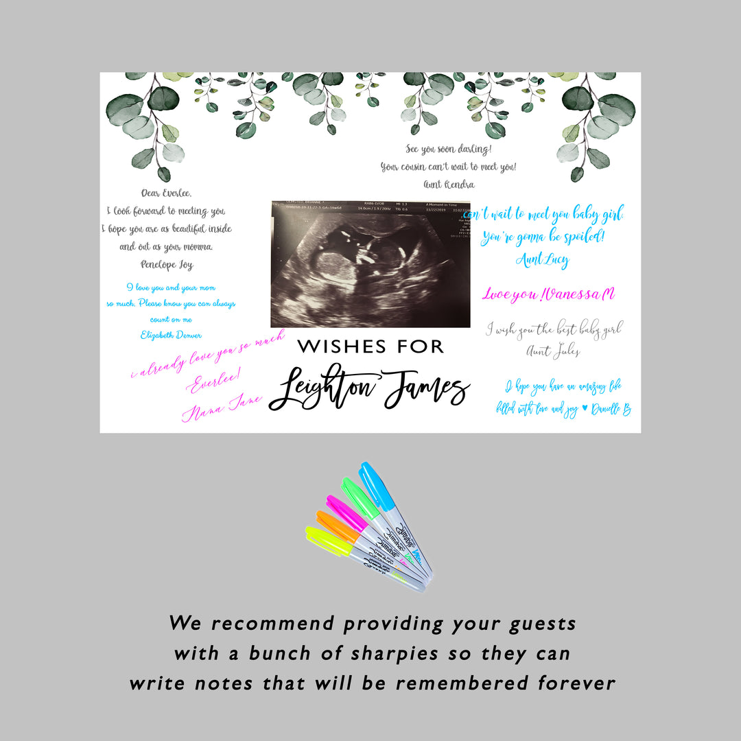 Greenery Baby Shower Guest Book Sign